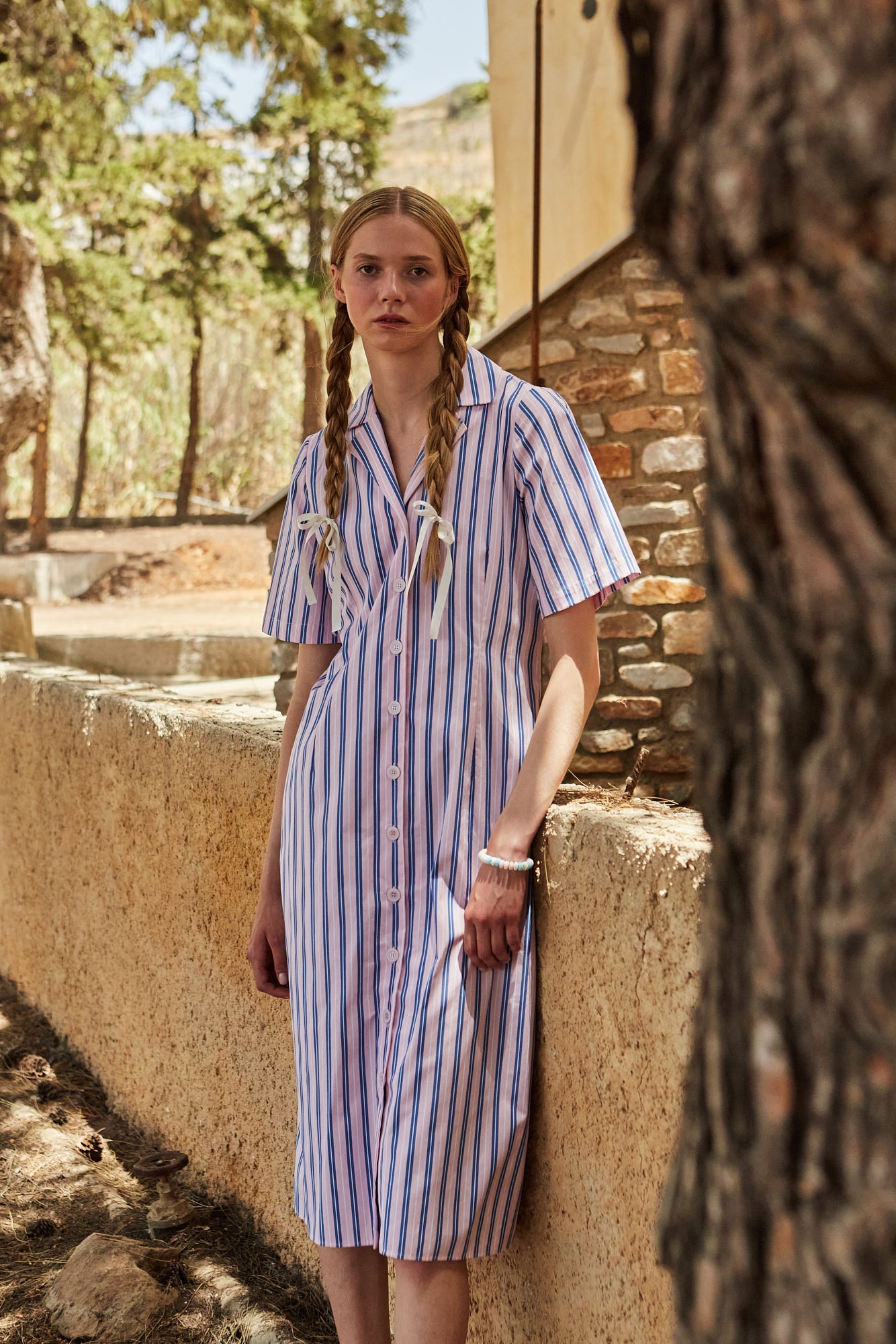 evi grintela the shirt dress Evi Grintela Women's Nelly Long Sleeve Midi Shirt Dress